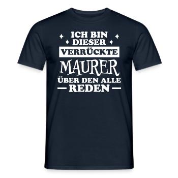 Maurer Lustiger Spruch Baustelle Maurer Geschenk - Männer T-Shirt - Navy - Vorne - AI Model Male 178 light (178cm)