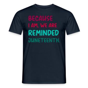 Drôle de design juneteenth vacances dictons cool - T-shirt homme - marine - Devant - AI Model Male 178 light (178cm)