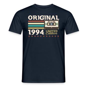 30. Geburtstag Kassette Juli 1994 Jahrgang 1994 - Männer T-Shirt - Navy - Vorne - AI Model Male 178 light (178cm)