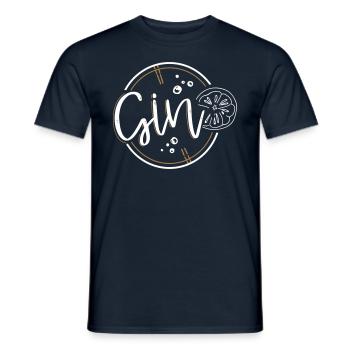 PAIRE - GIN / Duo Gin & Tonic - T-shirt homme - marine - Devant - AI Model Male 178 light (178cm)
