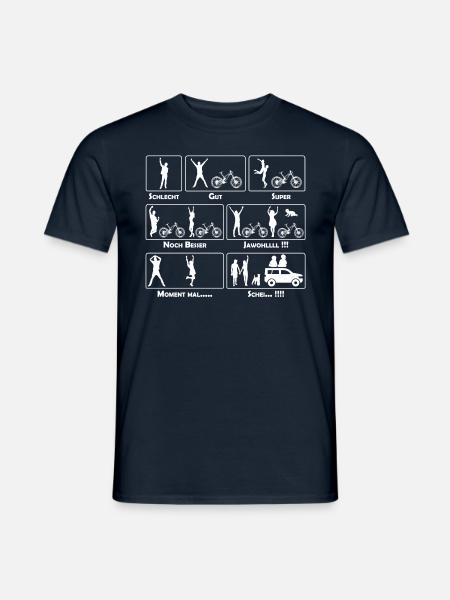 Wrong Life MTB Mountainbike Mountainbiking - Männer T-Shirt - Navy