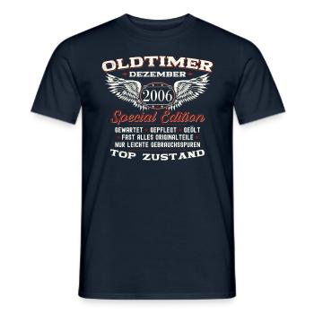 17. Geburtstag Oldtimer Dezember Jahrgang 2006 - Männer T-Shirt - Navy - Vorne - AI Model Male 178 light (178cm)
