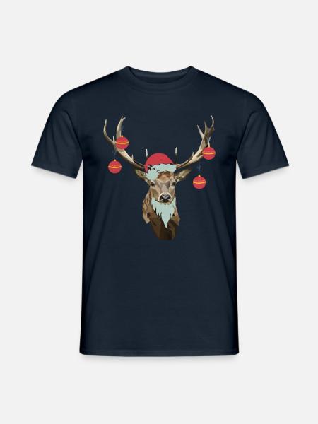 Deer Christmas Shirt Best Gift Deer Fan - Mænd T-shirt - marineblå
