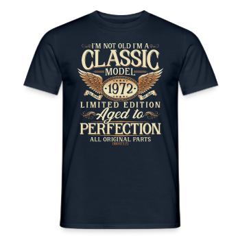 Né en 1972 Vintage Cadeau d’anniversaire - T-shirt homme - marine - Devant - AI Model Male 178 light (178cm)