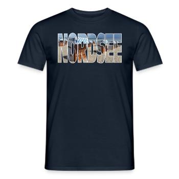 Nordsee - Männer T-Shirt - Navy - Vorne - AI Model Male 178 light (178cm)