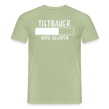 Tiefbauer Spruch Beruf Lustiges Tiefbauer Geschenk - Männer T-Shirt - Sage - Vorne - AI Model Male 178 light (178cm)
