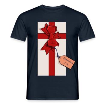 Sauvé par la grâce - T-shirt homme - marine - Devant - AI Model Male 178 light (178cm)