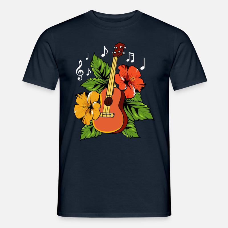 Ukulele Hawaii - Männer T-Shirt - Navy