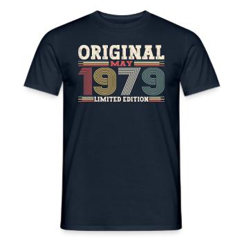 Original Mai 1979 Jahrgang 1979 Geburtstag 1979 - Männer T-Shirt - Navy - Vorne - AI Model Male 178 light (178cm)