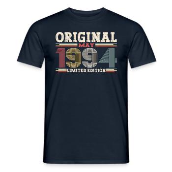 Original May 1994 Vintage 1994 Birthday 1994 - Men's T-Shirt - navy - Front - AI Model Male 178 light (178cm)