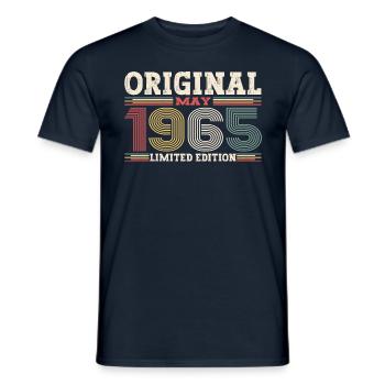 Original mai 1965 Vintage 1965 anniversaire 1965 - T-shirt homme - marine - Devant - AI Model Male 178 light (178cm)