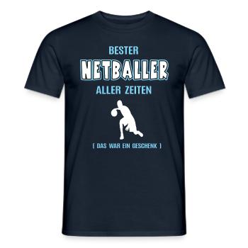 Bester Netball Spieler Netballer Netballspieler - Männer T-Shirt - Navy - Vorne - AI Model Male 178 light (178cm)