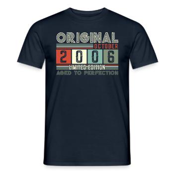 Original October 2006 16th Birthday Gift Cool - Men's T-Shirt - navy - Front - AI Model Male 178 light (178cm)