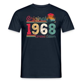 Né en 1968 55ème anniversaire Cadeau homme / femme - T-shirt homme - marine - Devant - AI Model Male 178 light (178cm)