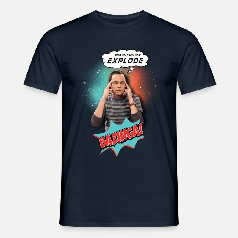 The Big Bang Theory Sheldon Explode - Men’s T-shirt - navy