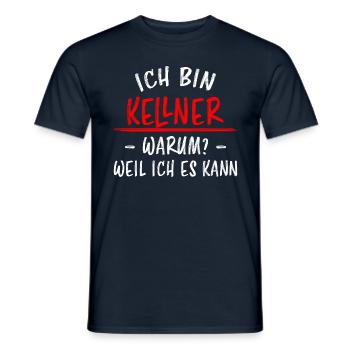 Kellner Lustige Spruch Service Restaurant Geschenk - Männer T-Shirt - Navy - Vorne - AI Model Male 178 light (178cm)