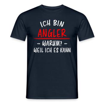 Angler Fisch Hobby Angeln Fische Fun Meer Geschenk - Männer T-Shirt - Navy - Vorne - AI Model Male 178 light (178cm)