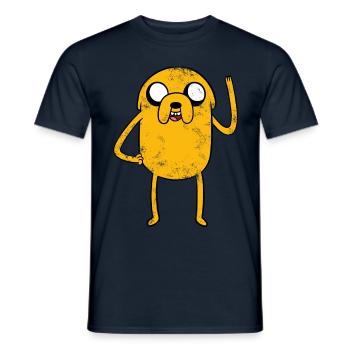 Adventure Time Mit Finn Und Jake Vintage Jake - Männer T-Shirt - Navy - Vorne - AI Model Male 178 light (178cm)