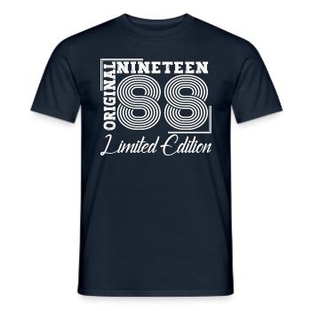 Né en 1988 35ème anniversaire Cadeau homme / femme - T-shirt homme - marine - Devant - AI Model Male 178 light (178cm)