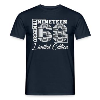 Né en 1968 55ème anniversaire Cadeau homme / femme - T-shirt homme - marine - Devant - AI Model Male 178 light (178cm)