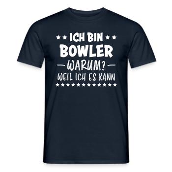 Bowling Spruch Bowlingspieler Fun Bowler Geschenk - Männer T-Shirt - Navy - Vorne - AI Model Male 178 light (178cm)