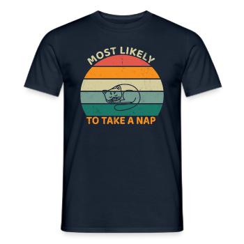 très probablement une copie de l’enfer - T-shirt homme - marine - Devant - AI Model Male 178 light (178cm)