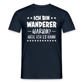 Wanderer Outdoor Lustiger Spruch Wandern Geschenk - Männer T-Shirt - Navy - Vorne - AI Model Male 178 light (178cm)