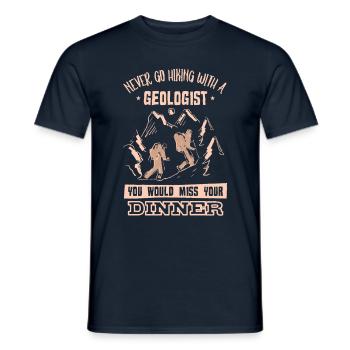 Quote for geologists and geology students - Men's T-Shirt - navy - Front - AI Model Male 178 light (178cm)