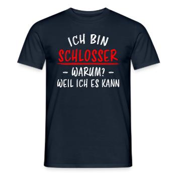 Schlosser Beruf Lustiger Spruch Schloss Geschenk - Männer T-Shirt - Navy - Vorne - AI Model Male 178 light (178cm)