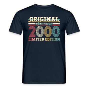 24ème Anniversaire Légende Juin 2000 Millésime 2000 - T-shirt homme - marine - Devant - AI Model Male 178 light (178cm)