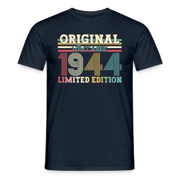 80ème anniversaire, Original 1944 Millésime 1944, - T-shirt homme - marine - Devant - AI Model Male 178 light (178cm)