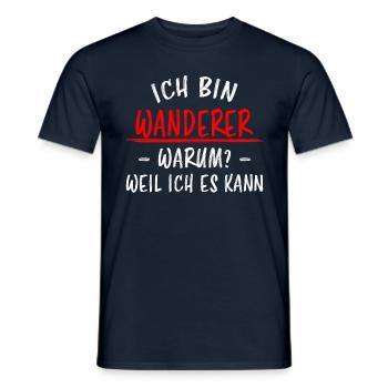 Wanderer Outdoor Lustiger Spruch Wandern Geschenk - Männer T-Shirt - Navy - Vorne - AI Model Male 178 light (178cm)