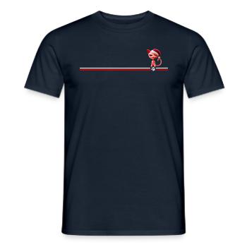 The Christmas cat: funny, too cute - Men's T-Shirt - navy - Front - AI Model Male 178 light (178cm)