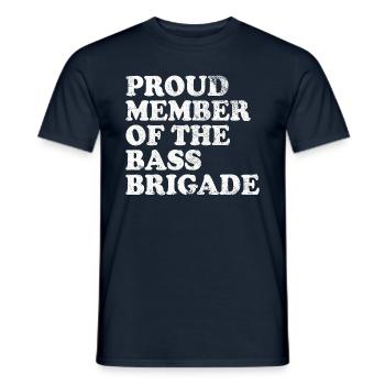 Proud Member of the Bass Brigade - weiss - Männer T-Shirt - Navy - Vorne - AI Model Male 178 light (178cm)