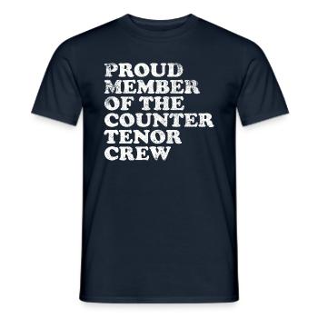 Proud Member of the Countertenor Crew - weiss - Männer T-Shirt - Navy - Vorne - AI Model Male 178 light (178cm)