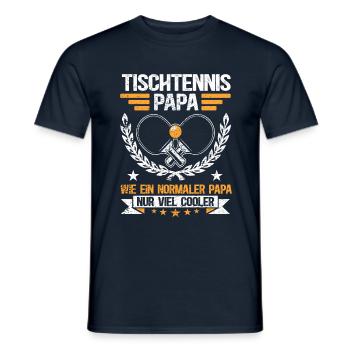 Tischtennis Papa Spruch | Tischtennisspieler Vater - Männer T-Shirt - Navy - Vorne - AI Model Male 178 light (178cm)