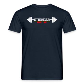 Stronger - T-shirt homme - marine - Devant - AI Model Male 178 light (178cm)