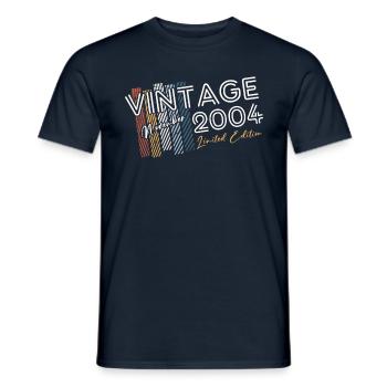 20ème Anniversaire Millésime Novembre 2004 Millésime 2004 - T-shirt homme - marine - Devant - AI Model Male 178 light (178cm)