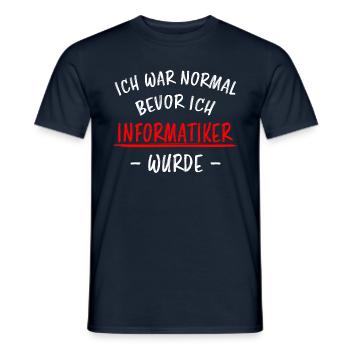 Informatiker Lustig Spruch Programmierer Geschenk - Männer T-Shirt - Navy - Vorne - AI Model Male 178 light (178cm)