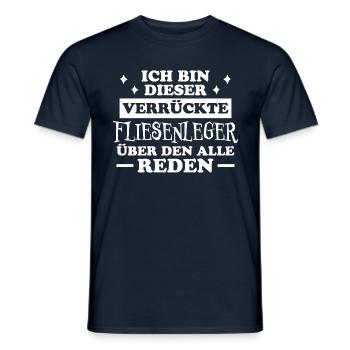 Fliesenleger Lustig Spruch Job Bodenleger Geschenk - Männer T-Shirt - Navy - Vorne - AI Model Male 178 light (178cm)