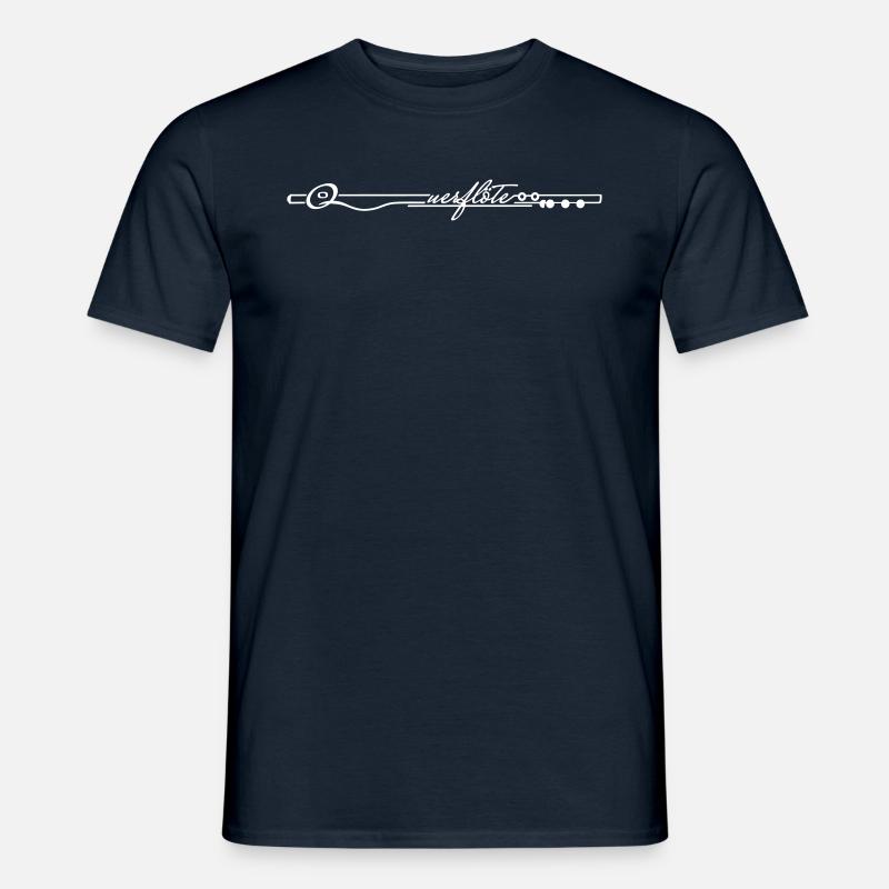 Querflöte - Männer T-Shirt - Navy