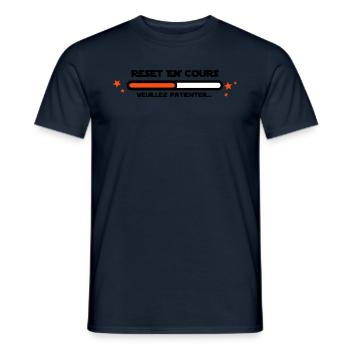 RESET en cours - T-shirt homme - marine - Devant - AI Model Male 178 light (178cm)