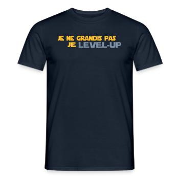 je ne grandis pas - T-shirt homme - marine - Devant - AI Model Male 178 light (178cm)