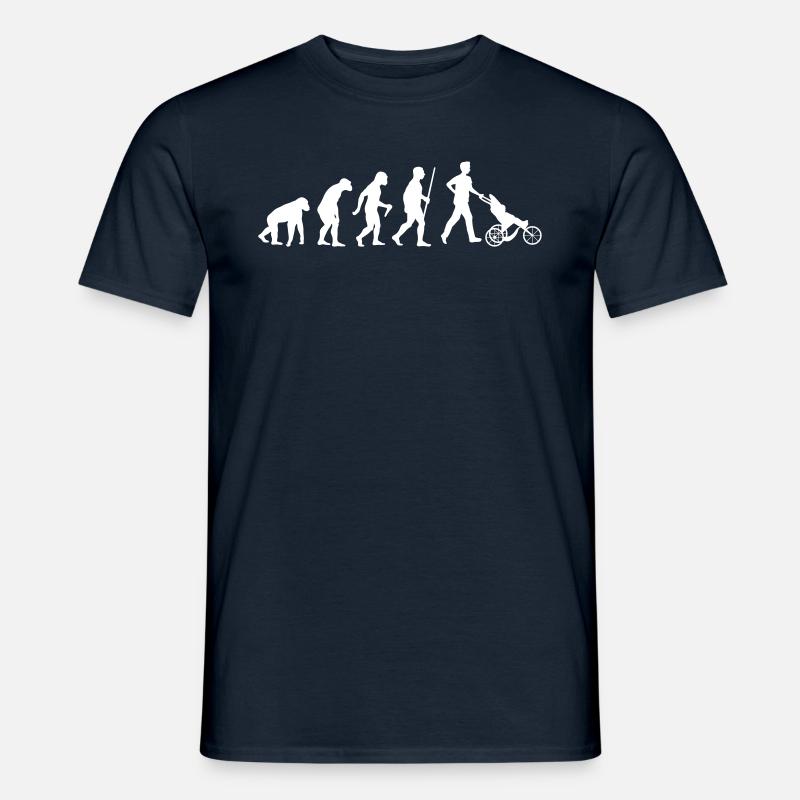 Father Evolution - Männer T-Shirt - Navy