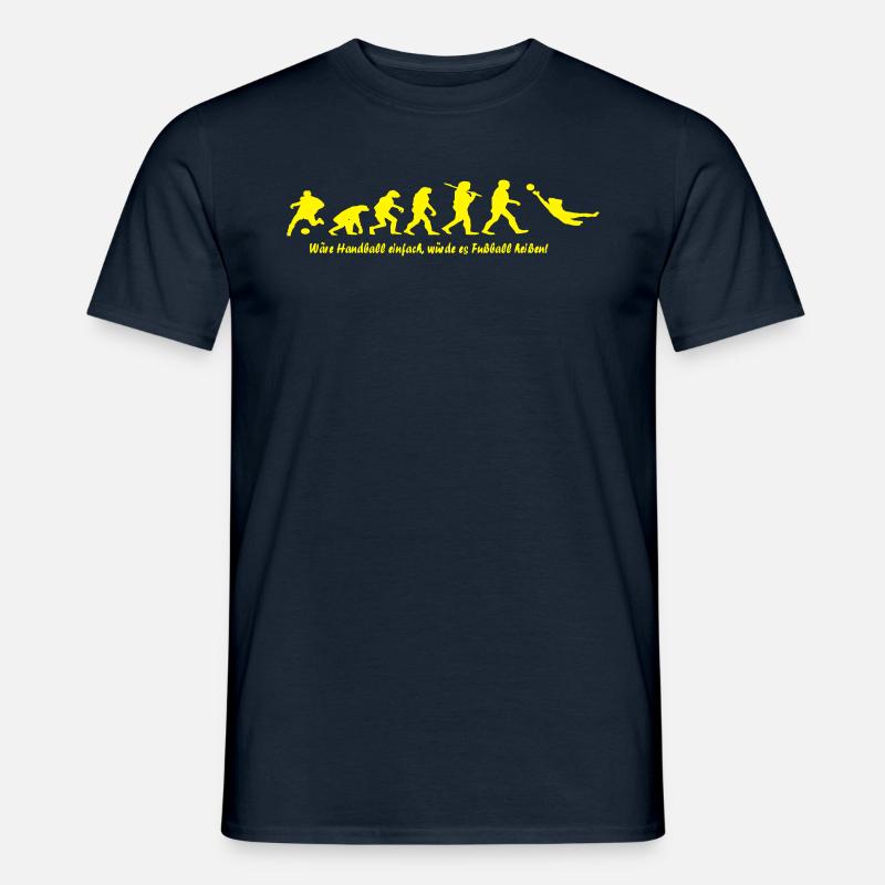handball_evolution_mit_spruch - Männer T-Shirt - Navy