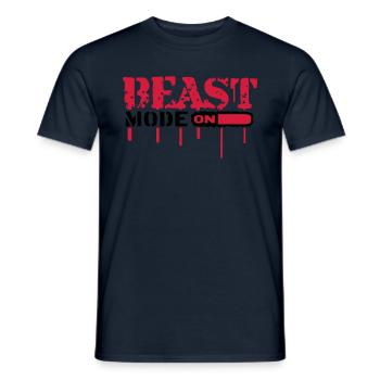 Beast Mode On An Blut Graffit - Men's T-Shirt - navy - Front - AI Model Male 178 light (178cm)