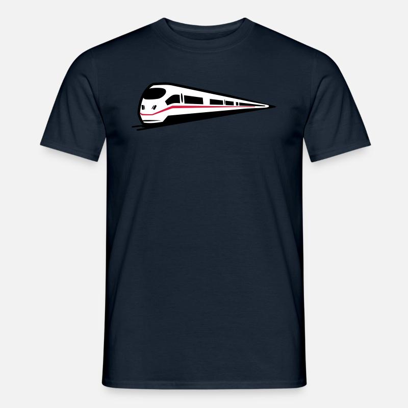 Zug Eisenbahn ice - Männer T-Shirt - Navy