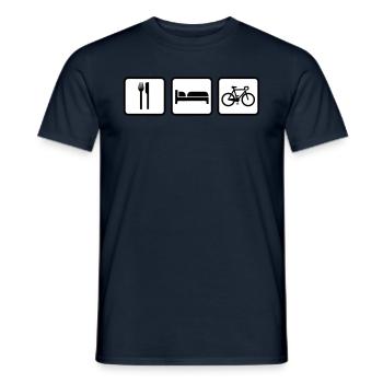 Eat Sleep Bike, Eat Sleep Cycle Racing - T-shirt homme - marine - Devant - AI Model Male 178 light (178cm)
