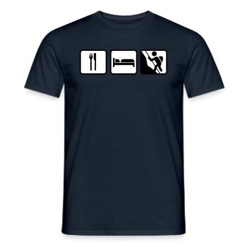 Eat Sleep Climbing; Essen Schlafen Klettern - T-shirt homme - marine - Devant - AI Model Male 178 light (178cm)