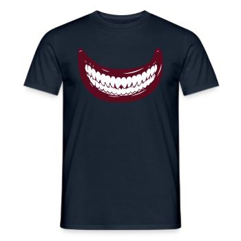 mouth monster halloween horror - Men's T-Shirt - navy - Front - AI Model Male 178 light (178cm)